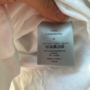 White Dior oblique shirt sleeve men's shirt